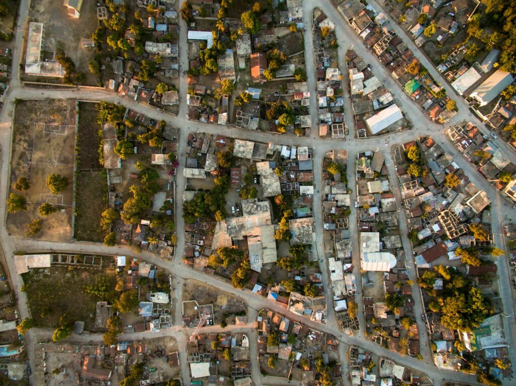 Aerial Photography of Assorted-color Buildings