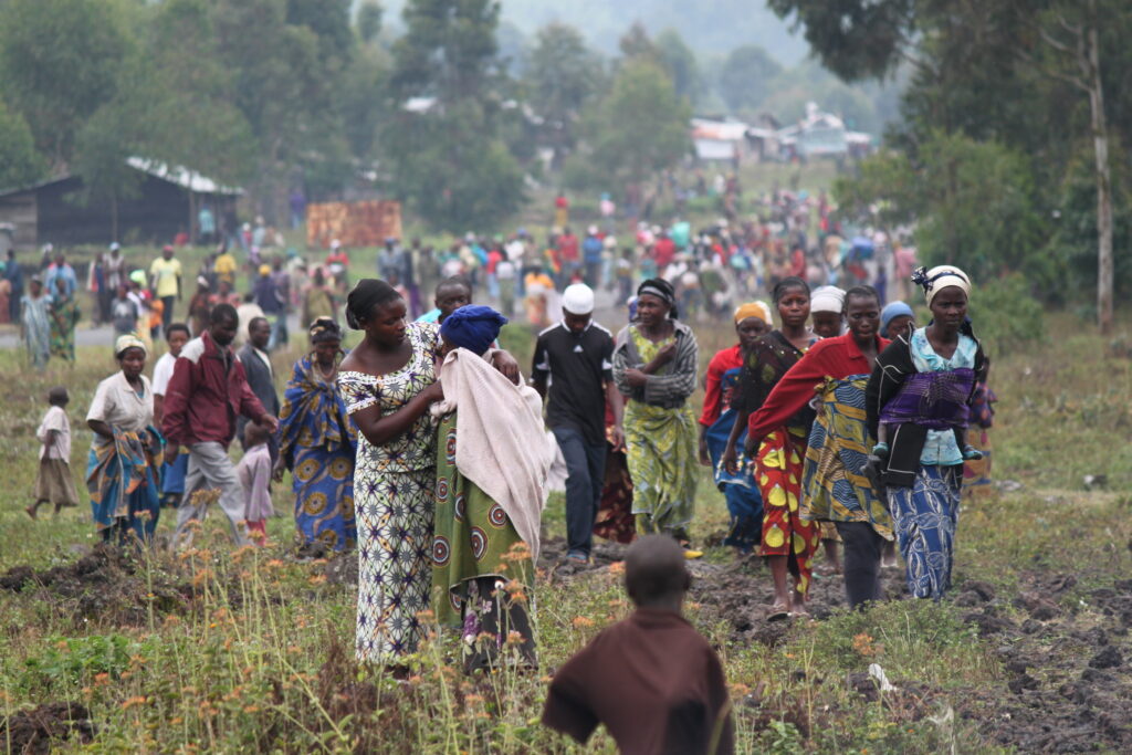 Since June, thousands of families have arrived in Kibati camp on the edge of Goma, fleeing in fear of their lives. The camp currently holds around 50,000 people. With the conflict ongoing, people face an uncertain future and do not know when they will be able to go home.

Photo: Marie Cacace/Oxfam